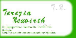 terezia neuvirth business card